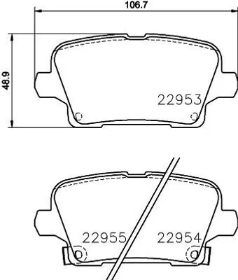 Produktbild von HELLA Bremsbeläge Satz Hinten Bremsklötze für OPEL INSIGNIA Caravan 8DB 355 039-501