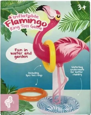 Produktbild von Aufblasbares Ringwurfspiel Flamingo 94 x 48 cm