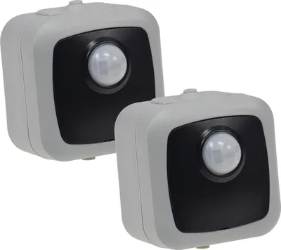 Produktbild von ChiliTec 2er Set Feuchtraum Bewegungsmelder Aufputz IP44 grau