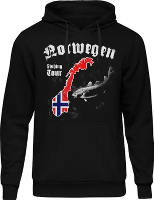 Produktbild von Norwegen Fishing Tour Kapuzenpullover für Angler & Fischer | M1 – 3XL
