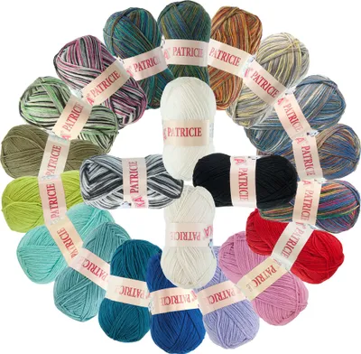 50g Strickgarn Patricie by Vlnika Garn Wolle Strickwolle Sommergarn Farbwahl