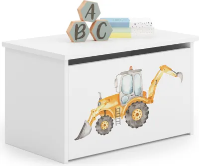 Obrázek produktu pro raumhirsch, dětská úložná bedna DARIA, kontejner, hračka, sedací box, úložná krabice do dětského pokoje, bílá