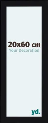 Produktbild von Bilderrahmen, 20x60 cm, Schwarz Hochglanz, MDF, Como