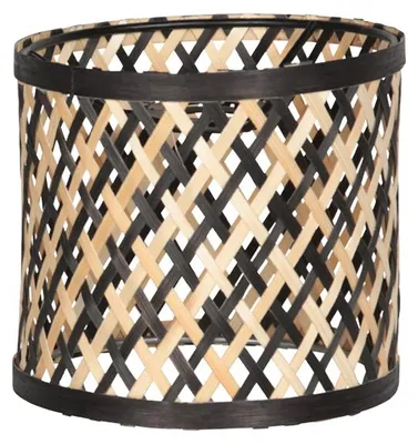 Produktbild von Lampenschirm - schwarz - Lampenkappen - bambus - Ø 12cm - E27 - K2015BS - Anne Lighting