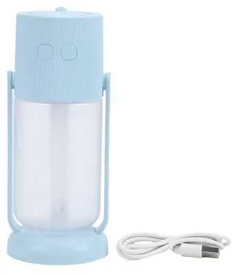 Obrázok produktu pre Prenosný mini zvlhčovač vzduchu, multifunkčný, malý chladiaci ventilátor s funkciou osvetlenia, vhodný do auta, na cesty, do kancelárie alebo domova, modrej farby