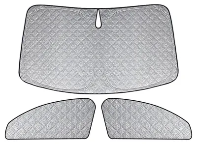 Obrázek produktu pro Sluneční clona na čelní sklo pro VW T6 T6.1, 3-dílná sada, termoizolační podložka, ochrana proti UV záření, ochrana proti teplu