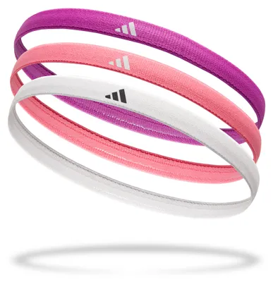 Produktbild von Adidas Hairbands - Purple Burst, Bliss Pink, White