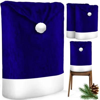 Produktbild von KESSER® Premium Weihnachtsstuhlüberzug Set Stuhlhussen Nikolausmütze, für Weihnachten