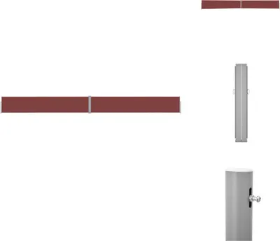 Immagine prodotto di vidaXL Tenda laterale estensibile 140x1200 cm Marrone - Ombrelloni e tende da sole