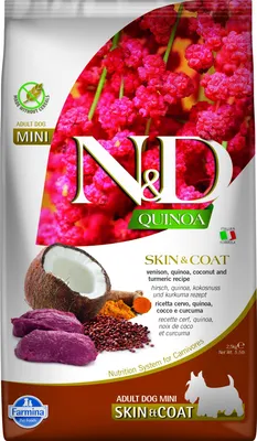 Produktbild von Farmina Pet Food N&D Quinoa, Adult, Klein (5-10 kg), Wildfleisch, 2,5 kg