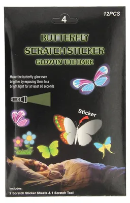 Produktbild von Kratzaufkleber leuchten im Dunkeln