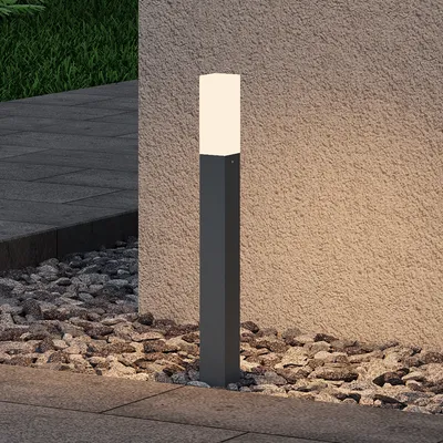 Produktbild von doporro Wegeleuchte Außen IP65 Gartenleuchte Mit Strom 40,6 cm Outdoor Stehlampe Für Terrasse Gartenweg Einfahrt Moderne Pollerleuchte Sandgrau dunkel