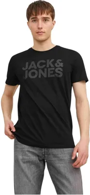 Produktbild von Jack & Jones Corp Logo Kurzarm-t-shirt Schwarz S Herren Schwarz S