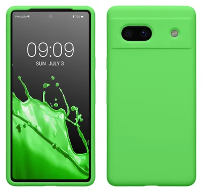 Produktbild von kwmobile Handyhülle für Google Pixel 7a Hülle, für Pixel 7a Case - Hülle Silikon - kabelloses Laden - Limettengrün