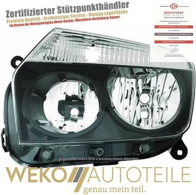 Zdjęcie produktu dla Reflektor lewy  Duster, 10->> czarny