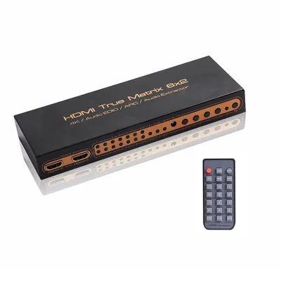 Produktbild von C04D HDMI Matrix 6x2 HDMI Splitter 4Kx2K Switch Audio Video mit EDID ARC für PC TV