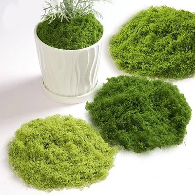 Obrázek produktu pro Umělé mechové dekorace, tmavě zelené a světle zelené, 180 g