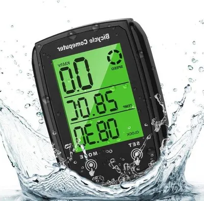 Image de Compteur de vélo numérique avec support et rétroéclairage LED, fonction réveil automatique, pile, étanche