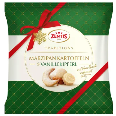 Produktbild von Zentis Marzipan Kartoffeln Typ Vanillekipferl 100g