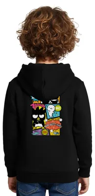 Produktbild von Spreadshirt Bad Badtz-Maru Mit Freunden Im Comic Stil Kinder Premium Hoodie, 110/116 (4 Jahre), Schwarz
