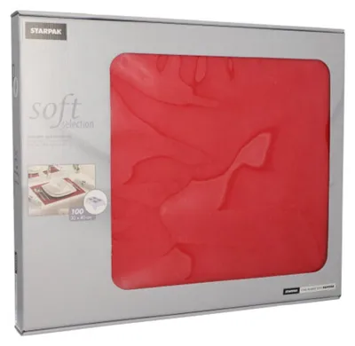 Produktbild von 100 Tischsets, stoffähnlich, Vlies soft selection 30 cm x 40 cm rot