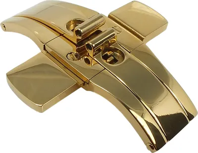 Produktbild von Jacques Lemans Faltschließe 6mm Butterfly gelbgoldfarben 1-1900C