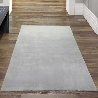 Zdjęcie produktu dla Dywan Shaggy do salonu miękki z wysokim i długim włosiem flokati do łazienki do prania w kolorze szarym rozmiar - 80 x 150 cm