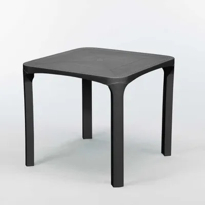 Image de Table d'extérieur en résine effet rotin Olè Grandsoleil - Noir