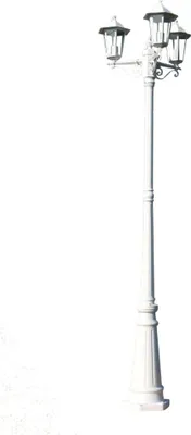 Produktbild von vidaXL Gartenlaterne 3-flammig 215 cm Weiß Aluminium