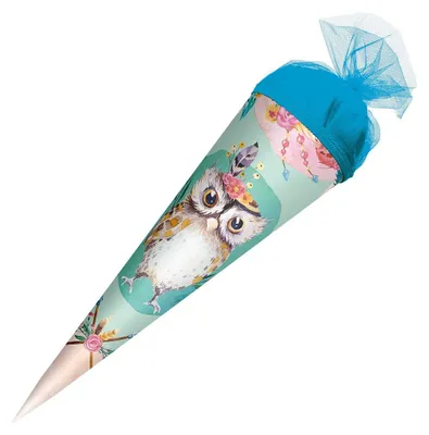 Produktbild von Roth Schultüte Eule Lieselotte Tüll rund 50cm