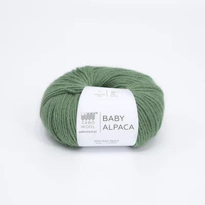 Obrázek produktu pro Gabo Wool Baby Alpaca vlna, měkká, hřejivá, tmavě pistáciová, 100% alpaka