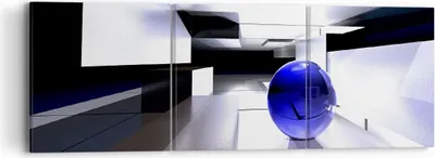 Produktbild von Bild auf Leinwand - Leinwandbild - Grafik kugel geometrie - 90x30cm - Wand Bild - Wanddeko - Leinwanddruck - Bilder - Kunstdruck - Wanddekoration - Leinwand bilder - Wandkunst - CA90x30-2368