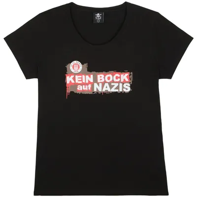 Produktbild von FC St. Pauli T-Shirt Kein Bock auf ... Statement tailliert, Offizieller Fanartikel, Schwarzes Statement-Shirt, 100% Baumwolle