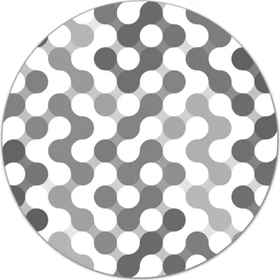 Produktbild von Glas-Herdabdeckplatte Glaskeramikkochfeld-Abdeckung Schneideplatten - 40 cm - Kreise grau und weiß