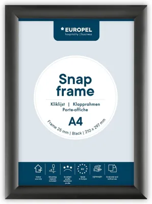 Produktbild von EUROPEL Plakatrahmen DIN A4 25 mm schwarz