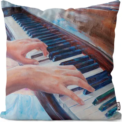 Produktbild von VOID Klavier Malerei Musik Kissenbezug Kissenhülle Sofakissen Kissen Deko Outdoor-Kissen Dekokissen