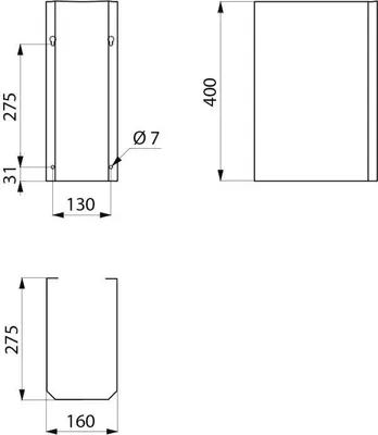 Produktbild von Delabie Siphonverkleidung f. WT FRAJU