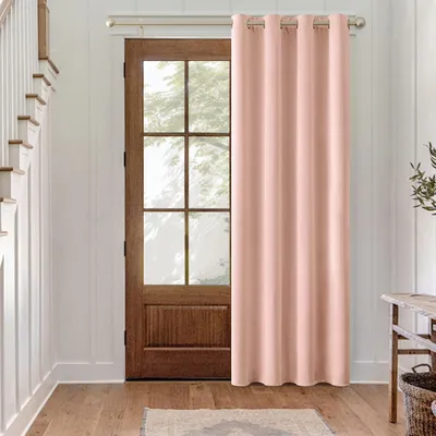 Immagine prodotto di Tenda oscurante - Rosa tenue - Tenda opaca con passanti - Tenda termica - Tenda per porta con protezione termica - 1 pezzo
