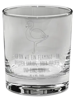 Produktbild von Mr. & Mrs. Panda Tumbler Flamingo Classic - Transparent - Geschenk, Whisky, Bourbon Glas, Stolz, Tochter, Gravur Whiskyglas, Spruch, Prächtig, Freundin, Rosa