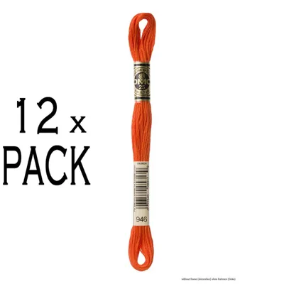 Produktbild von 12x DMC Stickgarn Mouline Special 117MC -946, 6-fädig, 8m, VPE