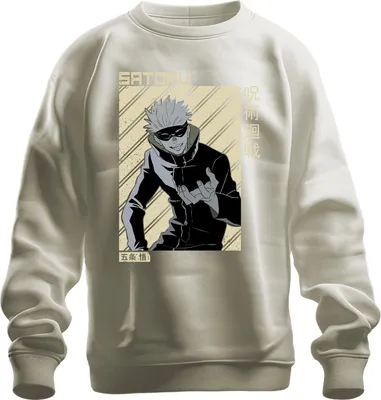 Produktbild von Satoru Gojo Jujutsu Kaisen Anime Ästhetik Fan Geschenk Manga Uni Sweatshirt Pullover, Natur, XL