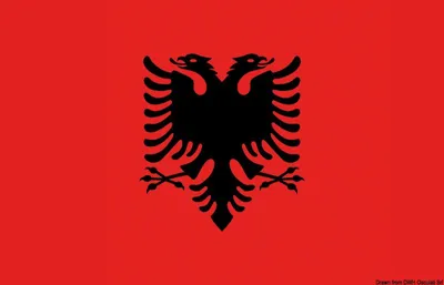 Produktbild von Flagge Albania 20 x 30 cm Osculati 35.474.01