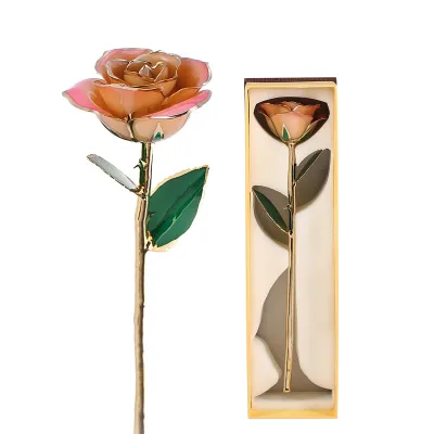 Zdjęcie produktu dla Gold Forever Preserved Rose, Long Stem Dipped Rose, Gold Dipped Rose, Dipped Real Rose Flower, Dipped Flower, Handcrafted Gift
