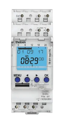 Image de THEBEN AG Horloge programmable numérique TR 611 top3 RC hebdomadaire 1K App possible DCF od 6110330