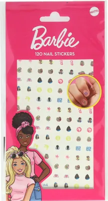 Immagine prodotto di Adesivi per unghie Barbie, 120 pezzi.
