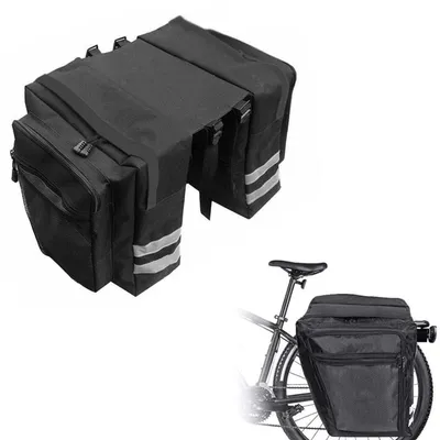 Immagine prodotto di Borsa da bicicletta, doppia, impermeabile, per portapacchi, colore nero, dimensioni 31,5 x 16 x 31,5 cm