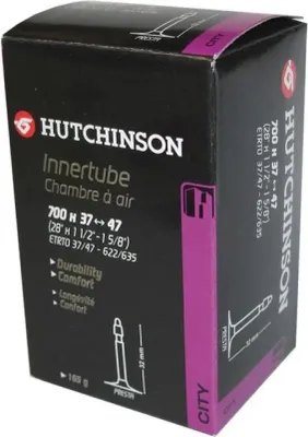 Produktbild von Hutchinson Standard Presta 48 Mm Fahrradschlauch Schwarz 700C / 37-50 Schwarz 700C