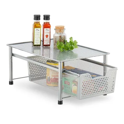 Obrázok produktu pre Zásuvková polica s výsuvným košíkom RD47532, strieborná