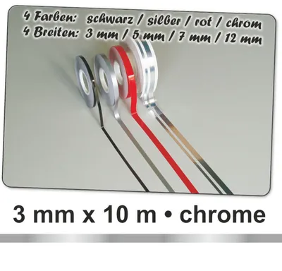 Produktbild von Hermann Schütz Auto Zierstreifen Deco-Stripe chrome 3mm x 10m