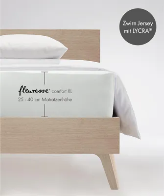 Immagine prodotto di 1119 Lenzuolo matrimoniale Comfort XL in jersey elasticizzato fino a circa 40 cm di altezza del materasso